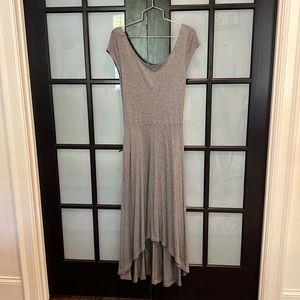 High low cap sleeves dress